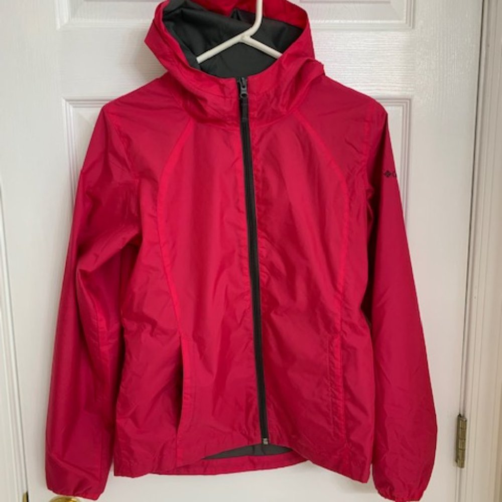 Columbia Girl's Magenta Lightweight Full Zip Coat Jacket Size 14/16